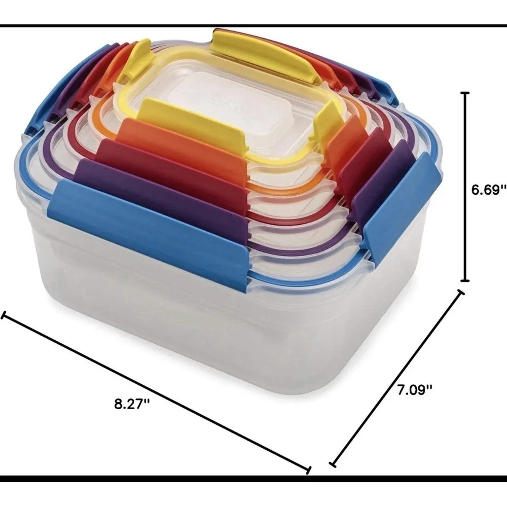 Joseph Joseph Nest Lock 10 Piece Food Storage Set Airtight Leakproof Multi Color